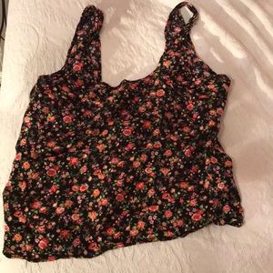 Floral open back tank